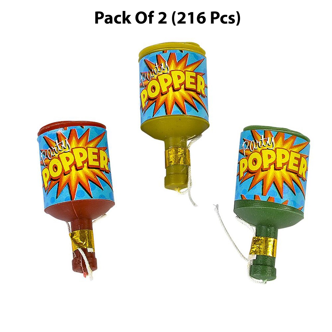 Best Party Poppers 2 1/2 inc | Poppin' Paradise Unleash the Fun Party Poppers | RAHEEV®